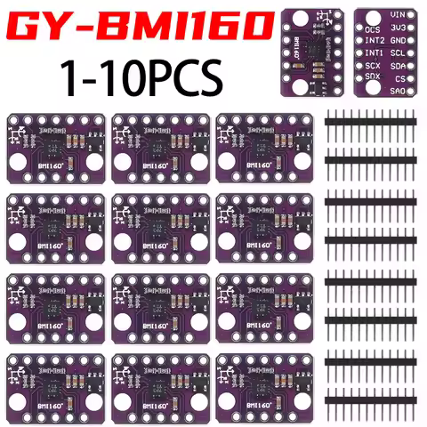BMI160 GY-BMI160 6DOF 6-axis Rate Gyro Gravity Accelerometer Sensor Module IIC I2C SPI Communication
