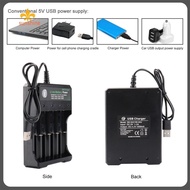 1-10Pcs Li-ion Battery Charger 18650 Charger 4 Independent Slot USB Powered for 3.7V Li-Ion Battery Universal for 14500 18650 [anisunshine.sg]