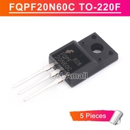 5pcs FQPF20N60C TO-220F FQPF 20N60 20N60C FQPF20N60 TO220F 20A/600V N-Channel MOSFET Transistor New 