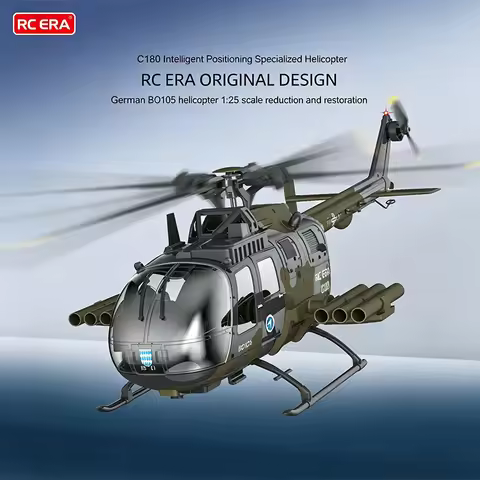 RC ERA 1:25 Remote Control Helicopter C180 Dual Brushless Simulation Helicopter BO105 One-Key Invert