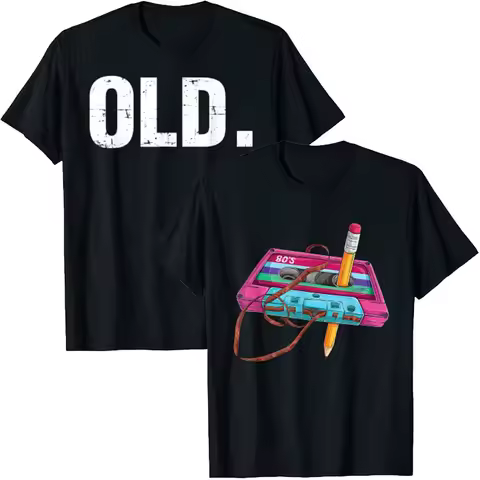 Vintage Cassette Tape Pencil 70's 80's 90's Music Mixtape T-Shirt Old Funny 40th 50th 60th 70th Birt