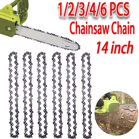 14 inch Semi Chisel Chainsaw Chain 3/8" LP Pitch 26 Cutter Replacement Blades 52 DL Drive Electric S
