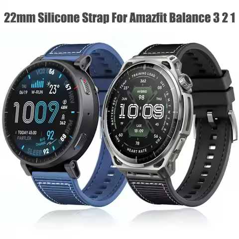 22mm Composite Silicone Strap for Xiaomi Watch 5/S4-S3 OPPO Watch 4 Pro/X X2 Nylon Bracelet for Amaz