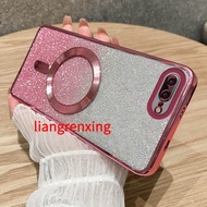 Casing iphone 7 plus iphone 8 plus iphone se phone case Wireless charging magnet Softcase Electroplated silicone shockproof new design WXCX01