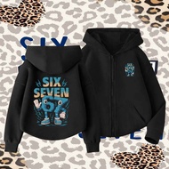 【Kids Hooded Shirt】 SIX SEVEN 67 x ROBLOX Kids Zip Hoodie Casual Streetwear 120-150cm