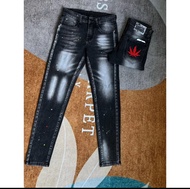 Quần jean nam CAO CẤP rách gối vá thỏ mẫu hót nhất chất jean co dãn không xù chuẩn from KEN_STORE-19