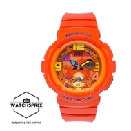 Casio Baby-G Dual Dial World Time Series Women's Orange Resin Strap Watch BGA190-4B BGA-190-4B