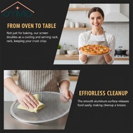 [GYMO] Aluminum Pizza Pan Mesh Non Sti 14 Inch Baking Tray Lightweight Screen for Crispy Pizza Crust