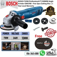 BOSCH 710W Professional 4"/100MM Angle Grinder GWS700 - Free 5pcs Cutting Disc | 1 Year Local Warran