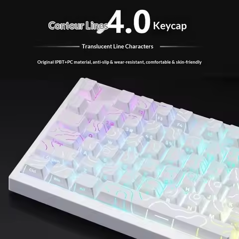 Aula Contour Keycaps V4.0, Side-Engrapped, Shine-Through, Gradient, Compatible with Win / Hero / 68/