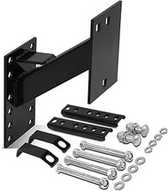 DNA MOTORING Spare Tire Mount, Trailer Spare Tire Mount, Powder Coat Black Trailer Spare Carrier wit