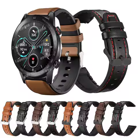 Smartwatch 22mm Strap For Honor Watch GS Pro/GS 3 Leather Silicone Band Sport Bracelet For Honor Mag
