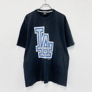 LA G-WEAR 洛杉磯道奇隊 MLB 短袖印花 T 卹，黑色（古著）