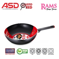 ASD 28cm Non Stick Gusto Red Deep Wok Pan / Kitchenware / Cookware / Kitchen Tools / Households / Di