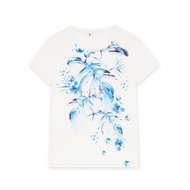 AIIZ (เอ ทู แซด) - เสื้อยืดผู้หญิงแขนสั้นลายกราฟฟิก ตัดต่อผ้า Graphic Woven T-Shirts