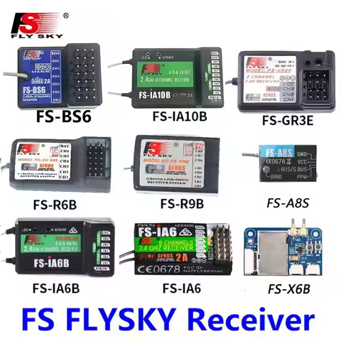 FlySky R6B GR3E IA10B IA6B X6B A8S R9B IA6 FS2A X8B Receiver receptor para i6 i10 CT6B T6 TH9x trans