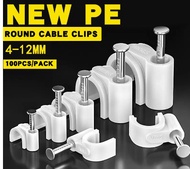 Cable clamp Cable clip 50pc Per Box  Heavy-duty tox with screw/Expand nails with Screw. Size 10mm, 8