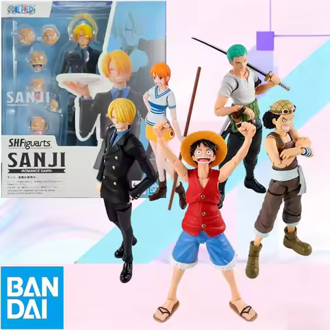 100% Original Bandai S.H.Figuarts SHF One Piece Monkey D. Luffy Romance Dawn in Stock Anime Collecti