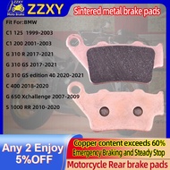 1 Pair Motorcycle Accessories Sintered Metal Rear Brake Pads For BMW S 1000 RR M Sport 18-20 G310 R 