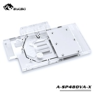 ☬BYKSKI Copper Water Block Use for Sapphire RX570 /RX580 Pulse 8GD5 (11265-05-20G) / Full Cover ⚡☄