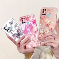 Soft Case For Realme C17 RMX2101 / Realme 7i RMX2103 Cover Fashion Butterfly Silicone Clear Bumper F