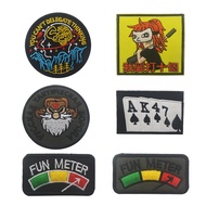 【Customized】Fuel gauge embroidery AK47 poker 3D Velcro Patch /Badges/armband/Emblem Decorative For J