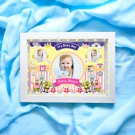 Baby Bio Frame 3D | Baby Biodata | Custom Baby Bio Print