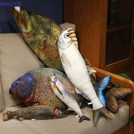 MAOYE Simulation Fish Plush Pillow, Perch Grouper Cartoon Fish Plush Toy, Funny Stuffed Lovely PP Co