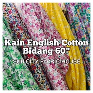 [0.5 Meter] Kain English Cotton | 100% Cotton Fabric | Kain 100% Cotton | Bidang 60" |