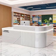 Curved Bar Cash Register Small Supermarket Tea Shop Milk Counter Reception Counter Bar Counter Front