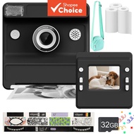 Kids Camera Instant Print 1080P Digital Photography Funny Toy For Kids Age 3-12