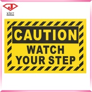 🏠 Watch Your Step Sign PVC Sticker Warning Watch Your Step Sign Sticker Safety Sign Floor Stairs Ste