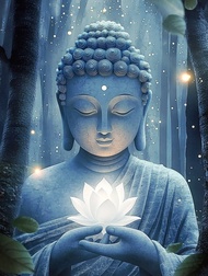 Diamond Painting DIY Diamond Stitch Cartoon Mosaic Puzzle Stick Picture Frame Lotus Buddha Image Cre