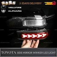 AMAZING ALPHARD VELLFIRE ANH20 ESTIMA ACR50 SIDE MIRROR TURN SIGNAL LIGHT RUNNING SIGNAL LAMP LED RE