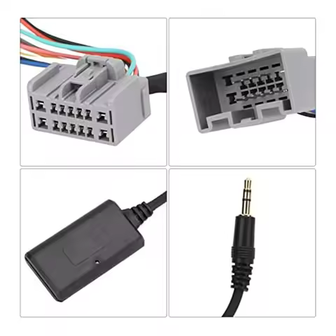 2Pcs Car 14Pin Bluetooth Module Music Adapter Aux Audio Cable For Volvo C30 C70 S40 S40 S60 S70 S80 