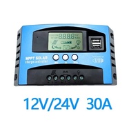 Solar Charge Controller MPPT 30A 50A 80A 100A LCD Display 12V 24V AUTO Dual USB Solar Charge And Dis