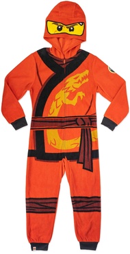 LEGO Ninjago Boy's Pajamas One-Piece Hooded Unionsuit Onesie