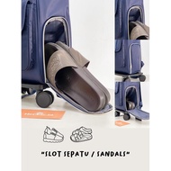 [The Professor] Korean Fashion Trolley Backpack Barley Waterproof Parachute Material 4 Wheels Trolle