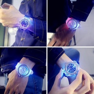 Geneva LED Backlight Quartz Watch Colorful Wrist Watch