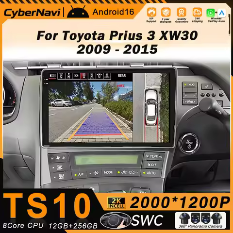 Android For Toyota Prius 3 XW30 2009-2015 Stereo Head Unit 2 Din Multimedia Video Player GPS Navigat
