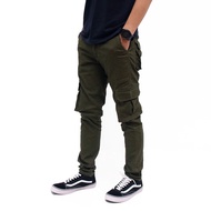 Celana Cargo Panjang Pria Original Jumbo Slimfit Army Laki Laki Murah Loreng Kargo Pant Big Size Dew