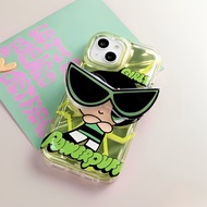 Hologram Case With Grip Glasses Girls Puff Softcase iPhone 6 7 8 Plus XR XS 11 12 13 14 15 Pro Max