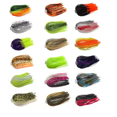 wholesale 50 pcs/lot 88 Strands 64mm Silicone Skirt Elastic hole Umbrella skirts Fishing Accessories