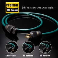 Preffair Power Cable C19 20A OFC Copper EMC Shield Amplifier Power Cord with Gold Plated Plug