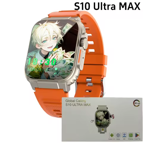 Original S10 Ultra MAX Smart Watch 180° Rotary Camera GPS WIFI App Store 2.26inch Amoled Android 4G 