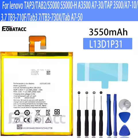 100% New Original Battery L13D1P31 For lenovo TAP3/TAB2/S5000 S5000-H A3500 A7-30/TAP 3500/A7-10/3.7