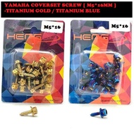 1PCS TITANIUM COVERSET SCREW YAMAHA HONDA RS150 VARIO150 Y15ZR LC135 NVX155 NMAX155 LC135 SOLARIZ AV