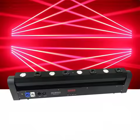 New 2 in 1 High Quality 4 Eye Red 500mW Laser Light With Four Eyes 5W RGB Color LED Beam Bar