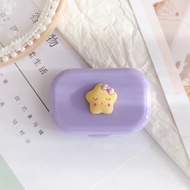Tempat Softlens Aesthetic Kotak Softlens Karakter Lucu Warna Pastel Tempat Kontak Lensa Satu Set Cer