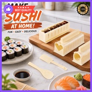 10-Piece DIY Sushi Maker Kit 8 Shapes Sushi Mold Set Rice Roll Gimbap Onigiri Maker Easy Home Sushi 